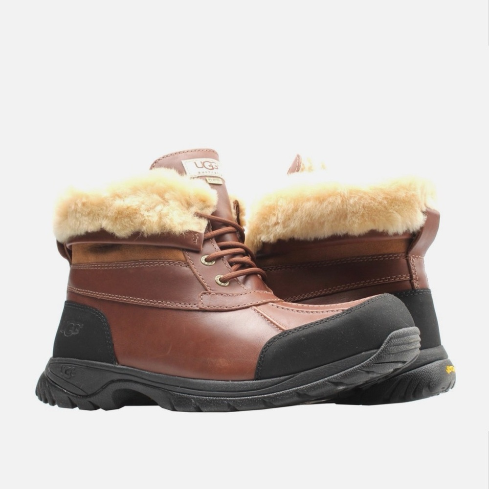 UGG Men's Brown Leather Hilgard Boots